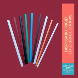 12mm (0.47 in) Rigid Colourful Straws